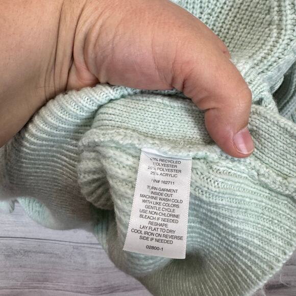Liz Claiborne Plus Size Mint Green Mock Neck Knit Sweater Size XXL - Picture 7 of 8